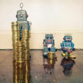 Robot Investing Robots with Coins