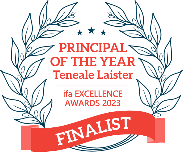IFA Excellence Award 2023 Principal of the Year Teneale Laister - Alman Partners True Wealth Mackay & Brisbane